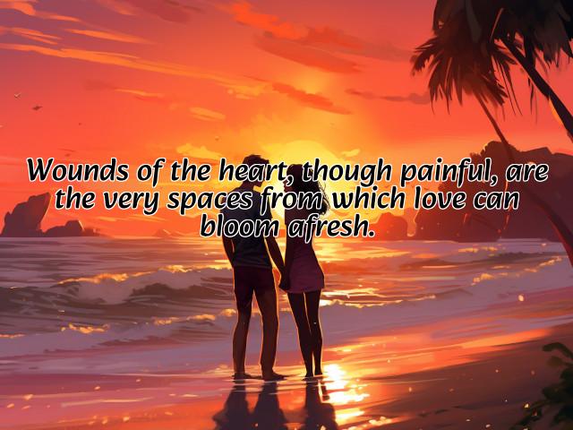 wounds of the heart, though painful, are the very spaces from which love can bloom afresh. preview