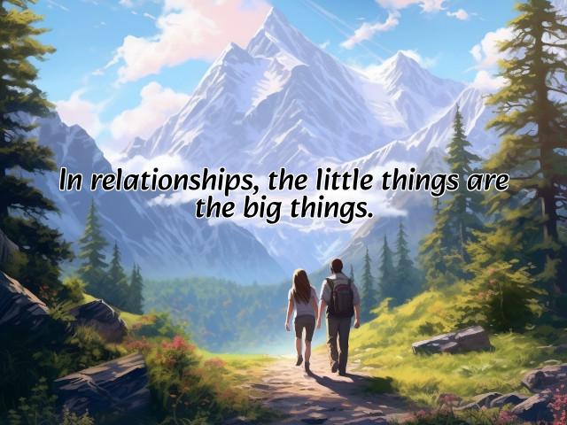 in relationships, the little things are the big things. photos