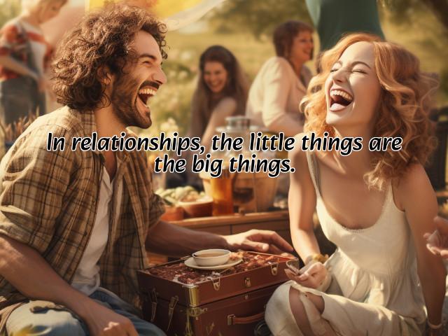 in relationships, the little things are the big things. preview