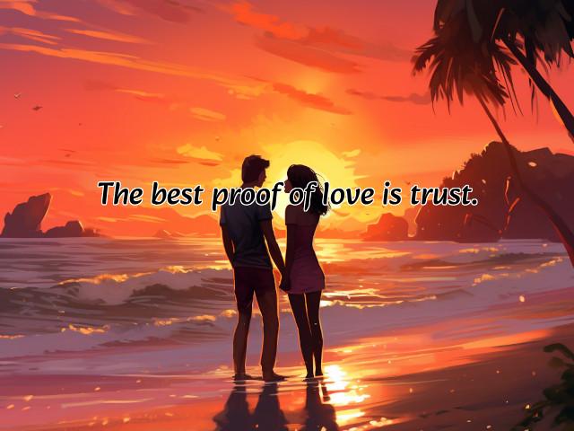 the best proof of love is trust. preview