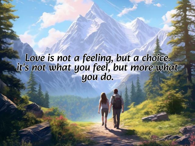 love is not a feeling, but a choice. it's not what you feel, but more what you do. photos