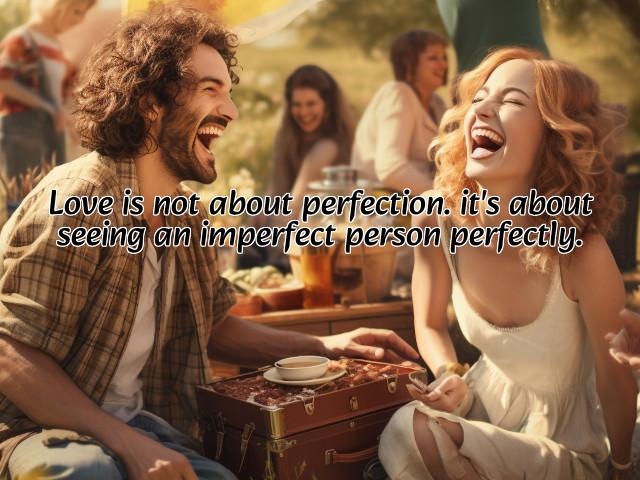 love is not about perfection. it's about seeing an imperfect person perfectly. preview