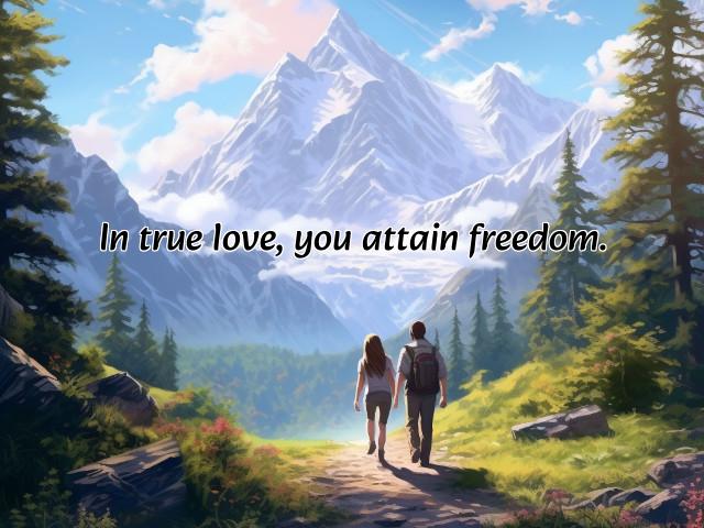 in true love, you attain freedom. photos