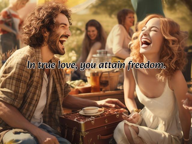 in true love, you attain freedom. preview