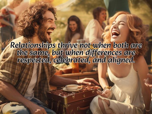 relationships thrive not when both are the same, but when differences are respected, celebrated, and aligned. preview