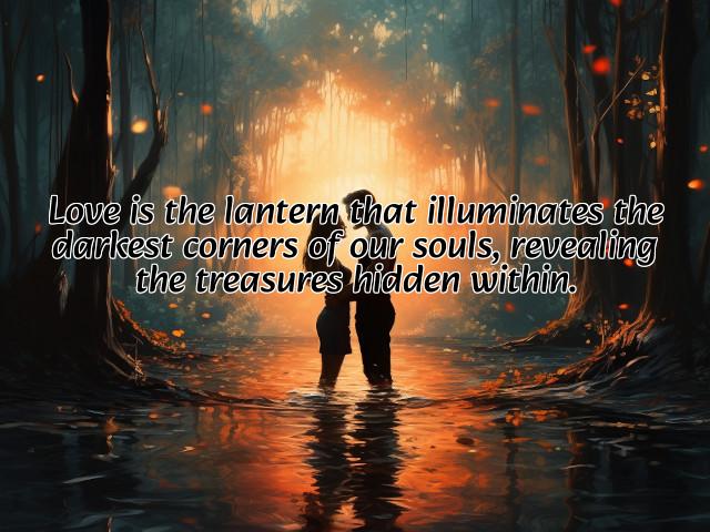 love is the lantern that illuminates the darkest corners of our souls, revealing the treasures hidden within. preview