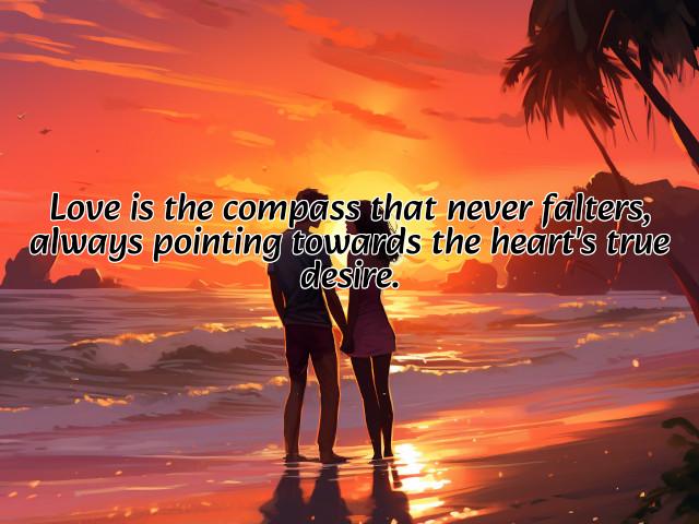 love is the compass that never falters, always pointing towards the heart's true desire. preview