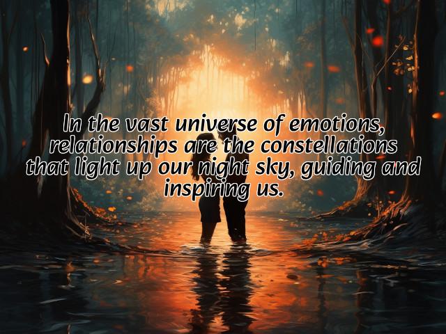 in the vast universe of emotions, relationships are the constellations that light up our night sky, guiding and inspiring us. preview