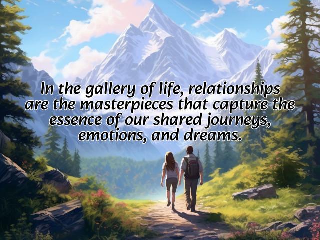 in the gallery of life, relationships are the masterpieces that capture the essence of our shared journeys, emotions, and dreams. photos