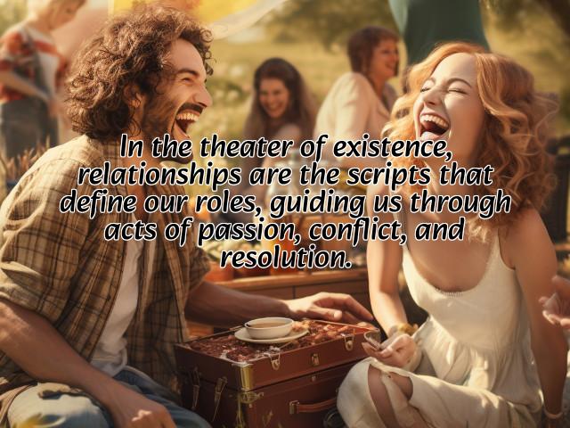 in the theater of existence, relationships are the scripts that define our roles, guiding us through acts of passion, conflict, and resolution. preview