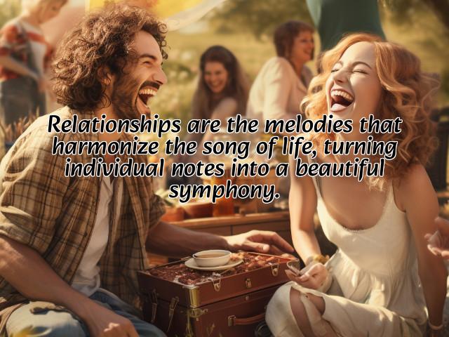 relationships are the melodies that harmonize the song of life, turning individual notes into a beautiful symphony. preview