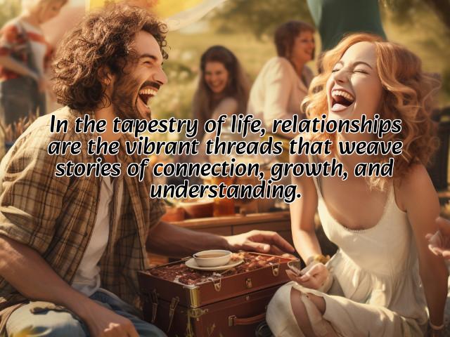 in the tapestry of life, relationships are the vibrant threads that weave stories of connection, growth, and understanding. preview