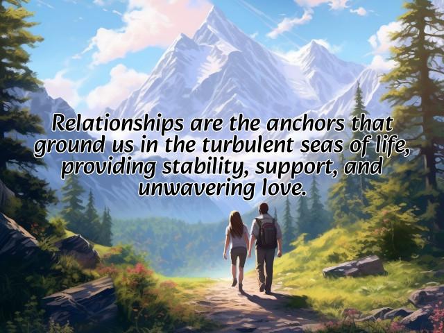 relationships are the anchors that ground us in the turbulent seas of life, providing stability, support, and unwavering love. photos