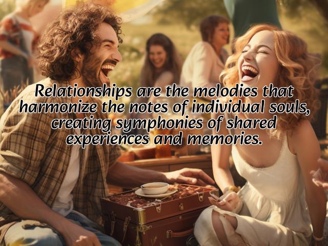 relationships are the melodies that harmonize the notes of individual souls, creating symphonies of shared experiences and memories. preview